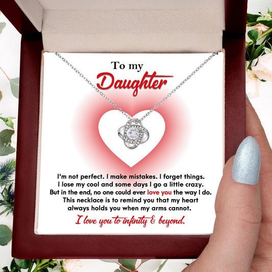 Daughter Gift I Love You to Infinity and Beyond Love Knot Necklace - Mallard Moon Gift Shop