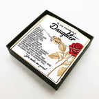 To My Wonderful Daughter – You Make Me Proud – Motivational Sunflower Bracelet Gift with Message of Love and Support
