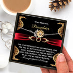 Daughter Sunflower Bracelet - Unconditional Love – 925 Sterling Silver with 18K Gold-Plated Petals – Meaningful Jewelry Gift from Parent – Includes Heartfelt Message Card