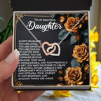 To My Beautiful Daughter – You Are Loved, You Are Important, You Are Enough– Empowering Necklace Gift with Message Card