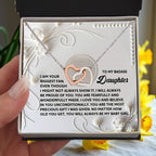 To My Badass Daughter - A Bold & Heartfelt Gift of Love -Interlocking Hearts Necklace