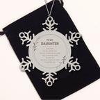 Daughter Ornament Gifts, To My Daughter Remember, you will never lose. You will either WIN or LEARN, Keepsake Snowflake Ornament For Daughter, Birthday Christmas Gifts Ideas For Daughter X-mas Gifts