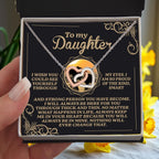 Gift for Daughter - Always Keep Me in Your Heart - Interlocking Hearts Necklace