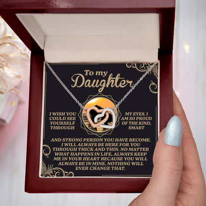Gift for Daughter - Always Keep Me in Your Heart - Interlocking Hearts Necklace - Mallard Moon Gift Shop