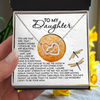 To My Daughter - Your Quiet Strength Inspires Me - Interlocking Hearts Necklace