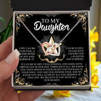 To My Daughter - You Are Our Shining Star - Interlocking Hearts Necklace