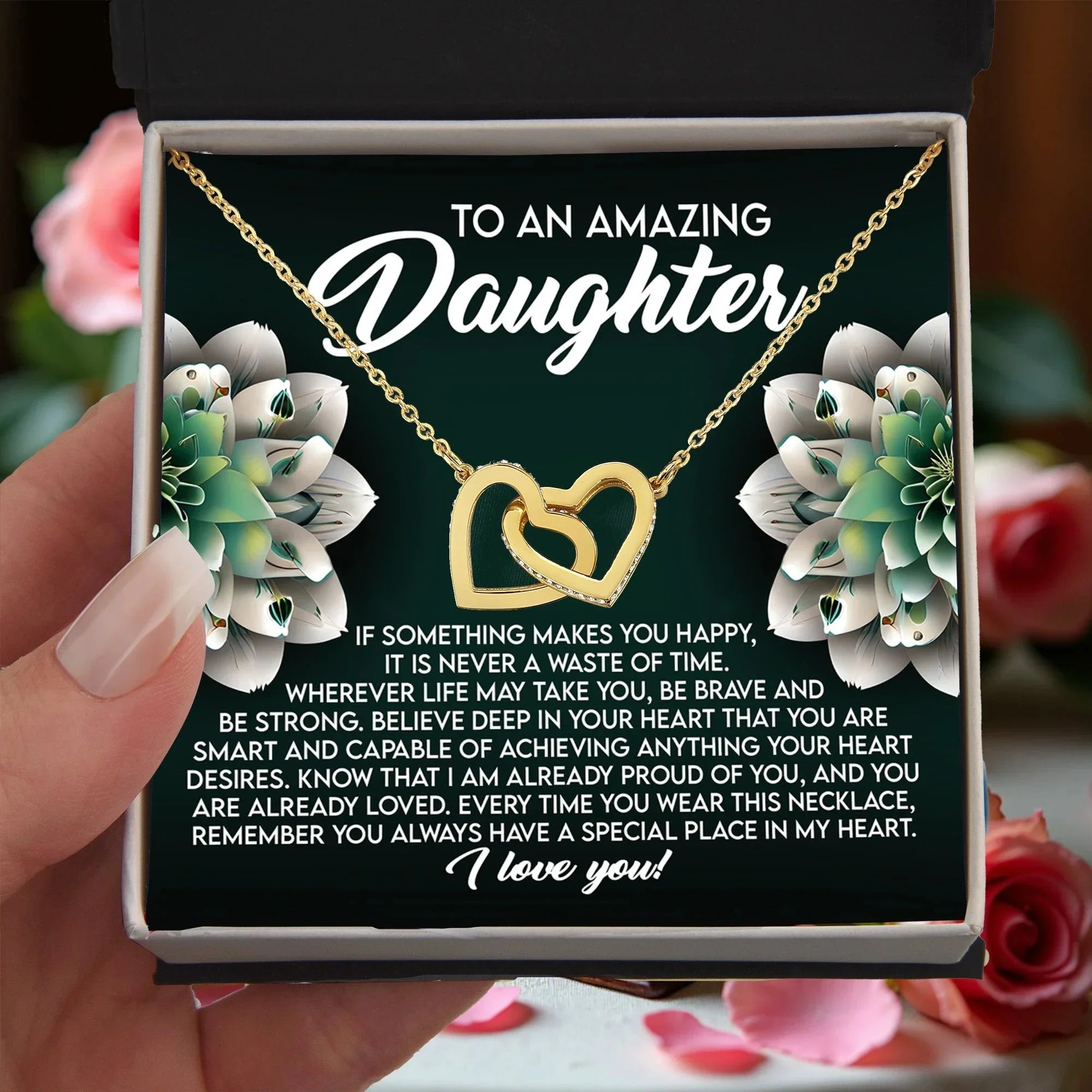 To an Amazing Daughter - You Always Have a Special Place in My Heart - Interlocking Hearts Necklace