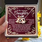 Gift for Daughter - Your Uniqueness Is Your Superpower - Interlocking Hearts Necklace
