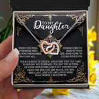 To My Daughter - You Are the Author of Your Own Story - Interlocking Hearts Necklace