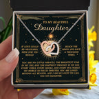 To My Beautiful Daughter – A Gift as Infinite as the Stars & Moon - Interlocking Hearts Necklace