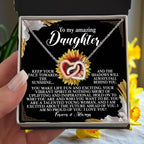 To My Amazing Daughter - Your Vibrant Spirit Inspires Me - Interlocking Hearts Necklace