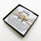 Daughter Sunflower Bracelet Sterling Silver with 18K Gold-Plated Petals – Inspirational Birthday Graduation Christmas Gift from Parent –Proud of You Heartfelt Message Card