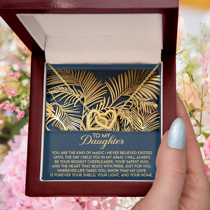 Gift for Daughter - I Will Always Be Your Biggest Cheerleader - Interlocking Hearts Necklace - Mallard Moon Gift Shop