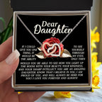 Daughter Gift - I Believe in You & Will Always Be Here - Interlocking Hearts Necklace