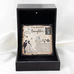 Daughter Wedding Day Gift, Dancing Love Heart Pendant Necklace, Gift for Bride