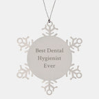 Dental Hygienist Snowflake Ornament, Gifts from Friends, Best Ever, Christmas Unique