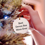 Devon Rex Cat Mom Ever Circle Ornament Christmas Unique Gift for Friends Family