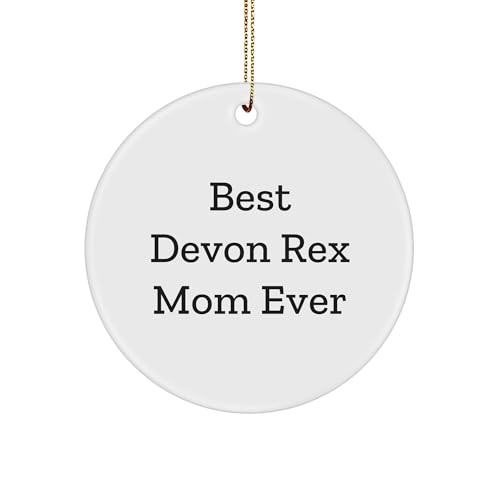 Devon Rex Cat Mom Ever Circle Ornament Christmas Unique Gift for Friends Family