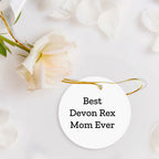 Devon Rex Cat Mom Ever Circle Ornament Christmas Unique Gift for Friends Family