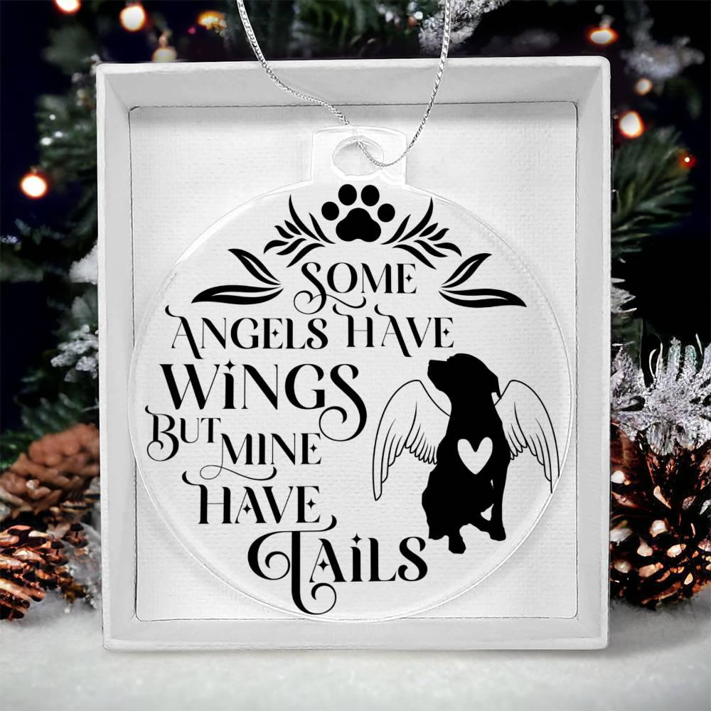 Dog Angel Acrylic Memorial Keepsake Ornament