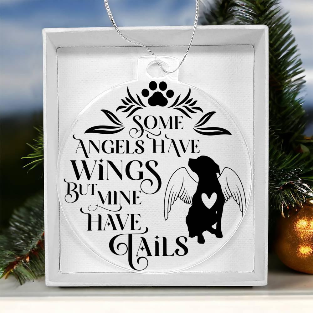 Dog Angel Acrylic Memorial Keepsake Ornament