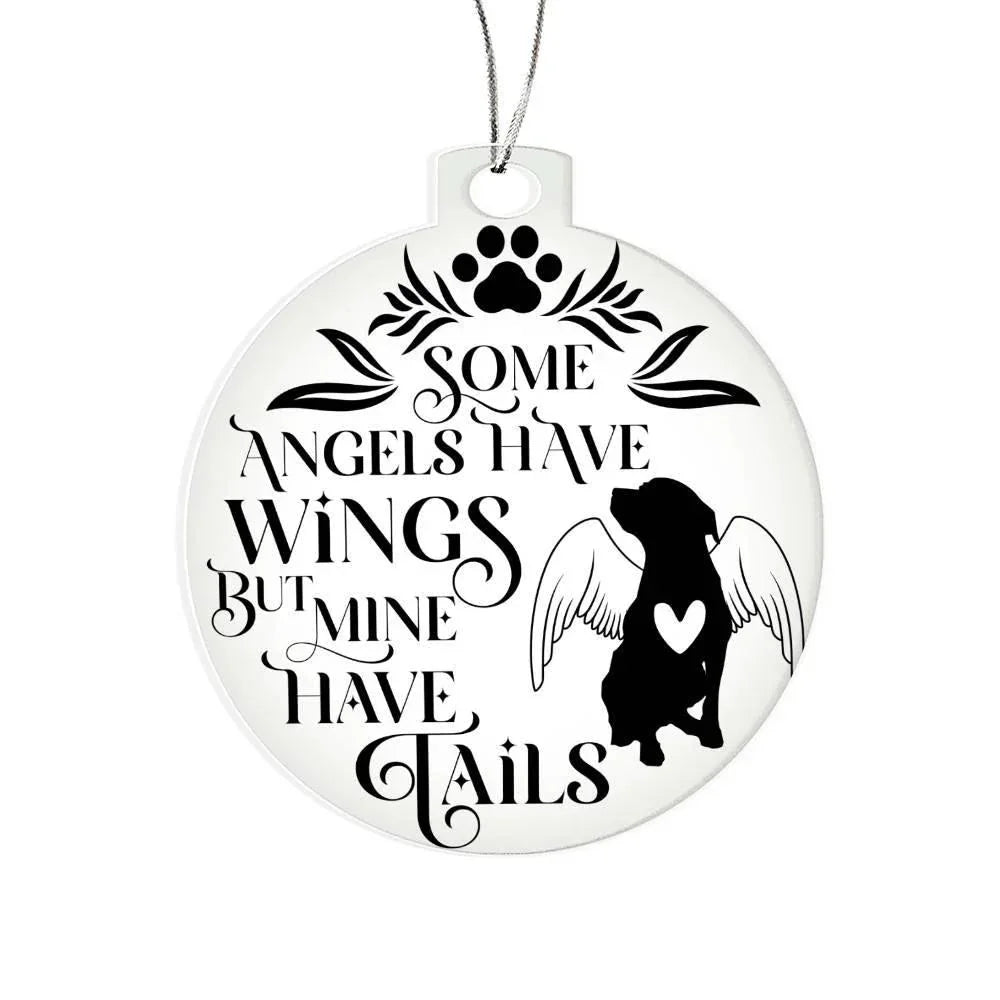 Dog Angel Acrylic Memorial Keepsake Ornament