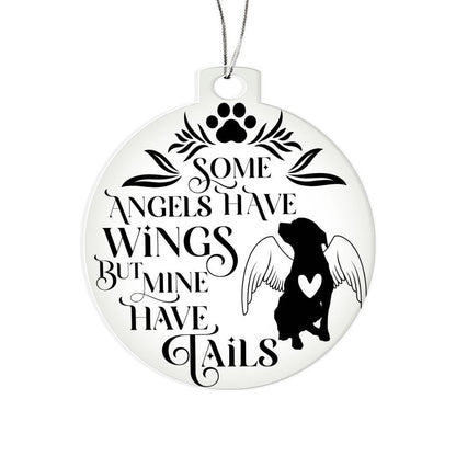 Dog Angel Acrylic Memorial Keepsake Ornament