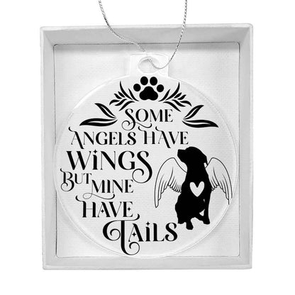 Dog Angel Acrylic Memorial Keepsake Ornament