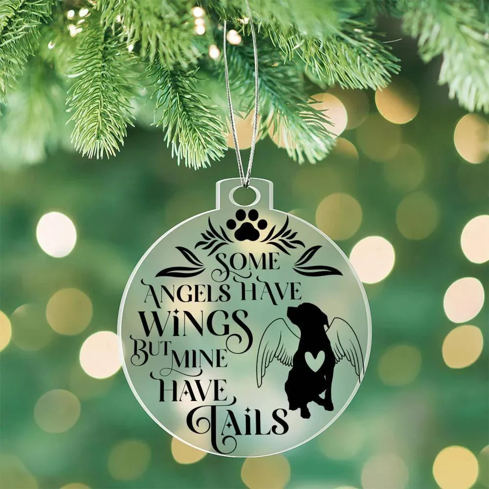 Dog Angel Acrylic Memorial Keepsake Ornament