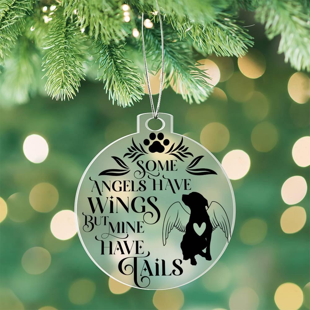 Dog Angel Acrylic Memorial Keepsake Ornament