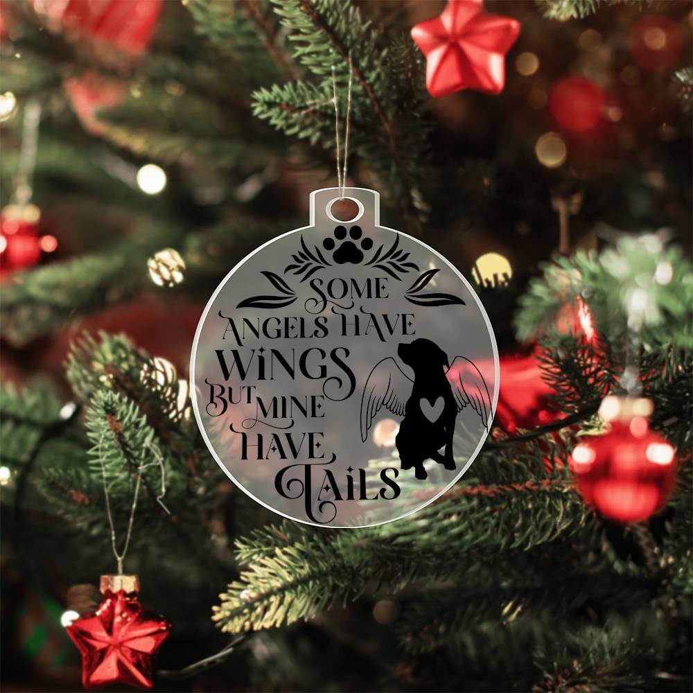Dog Angel Acrylic Memorial Keepsake Ornament