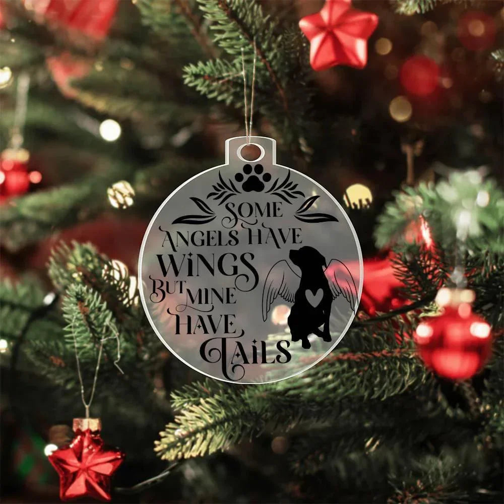 Dog Angel Acrylic Memorial Keepsake Ornament