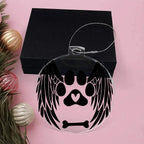 Personalized Pet Memorial Acrylic Ornament with Angel Wings – Custom Dog or Cat Remembrance Keepsake with Optional Gift Box