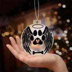 Personalized Pet Memorial Acrylic Ornament with Angel Wings – Custom Dog or Cat Remembrance Keepsake with Optional Gift Box