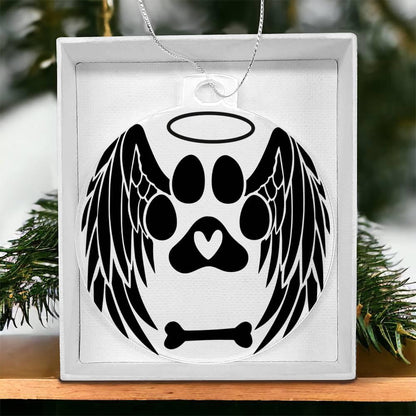 Dog Angel Personalized Pet Memorial Acrylic Keepsake Ornament