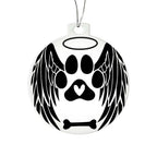Personalized Pet Memorial Acrylic Ornament with Angel Wings – Custom Dog or Cat Remembrance Keepsake with Optional Gift Box
