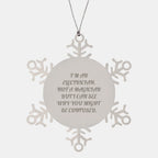 Electrician Gifts from Friends, Funny Snowflake Ornaments for Electrician, Christmas Unique Gifts, I'm An Electrician Quote