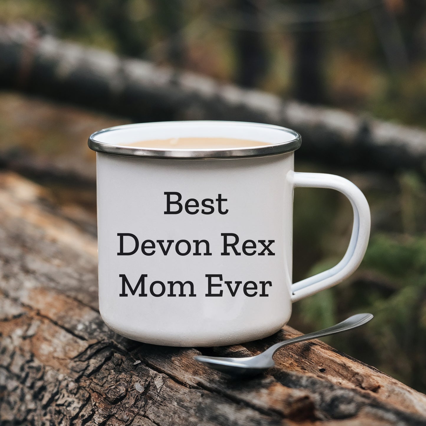 Devon Rex Cat Camping Mug Gifts from Mom - Best Devon Rex Mom Ever, Birthday Unique Gifts for Devon Rex Cat Lovers, Fun Camping Mug for Friends and Family - Mallard Moon Gift Shop