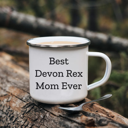 Devon Rex Cat Camping Mug Gifts from Mom - Best Devon Rex Mom Ever, Birthday Unique Gifts for Devon Rex Cat Lovers, Fun Camping Mug for Friends and Family - Mallard Moon Gift Shop