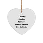 English Springer Spaniel Dog Lovers Funny Heart Ornament Gifts from Family to Friends this Christmas