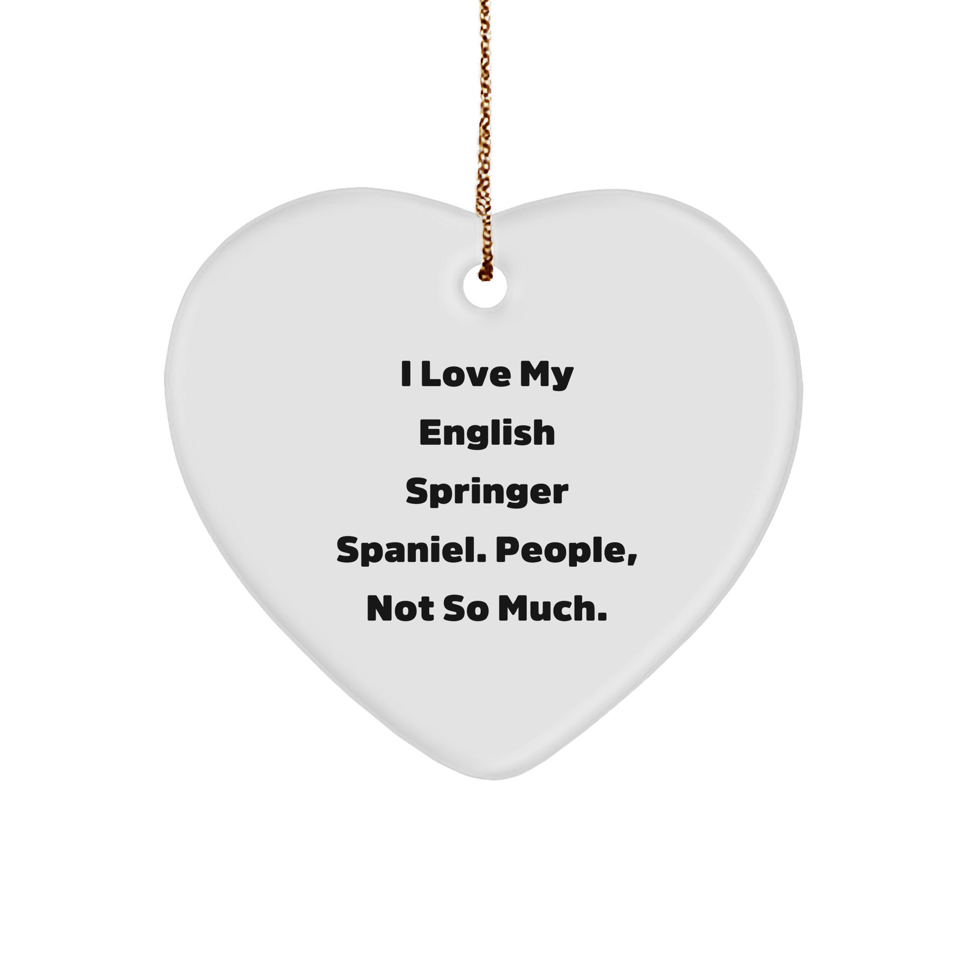 English Springer Spaniel Dog Lovers Funny Heart Ornament Gifts from Family to Friends this Christmas