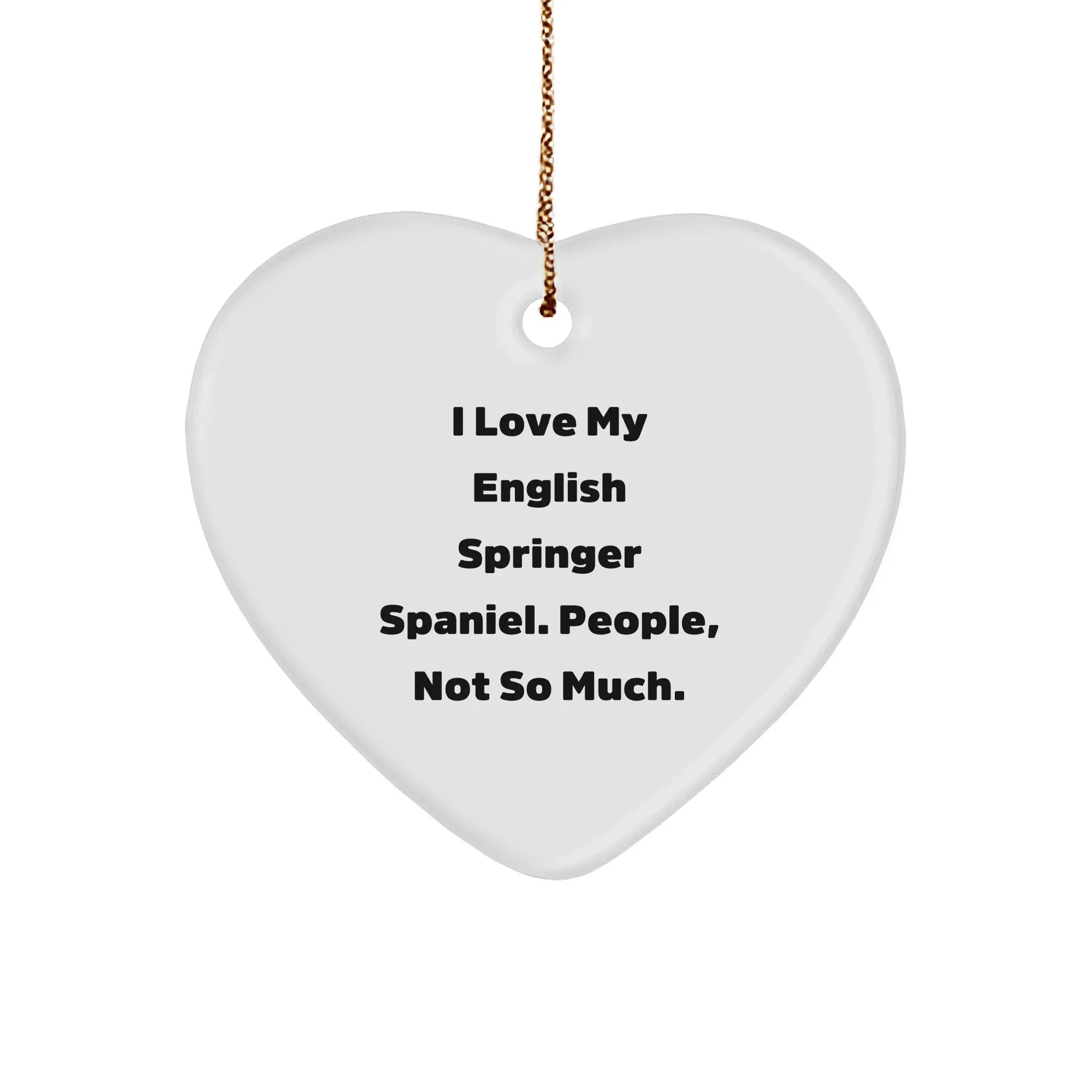 English Springer Spaniel Dog Lovers Funny Heart Ornament Gifts from Family to Friends this Christmas