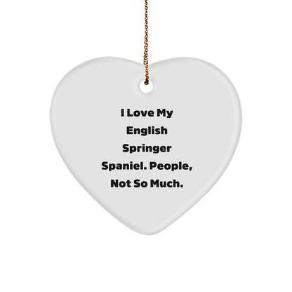 English Springer Spaniel Dog Lovers Funny Heart Ornament Gifts from Family to Friends this Christmas