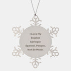 English Springer Spaniel Dog Lovers Funny Snowflake Ornament Gifts from Friends to Family for Christmas