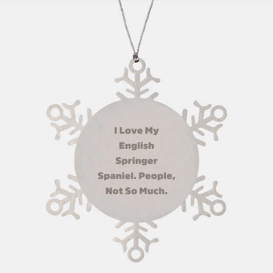 English Springer Spaniel Dog Lovers Funny Snowflake Ornament Gifts from Friends to Family for Christmas - Image 1