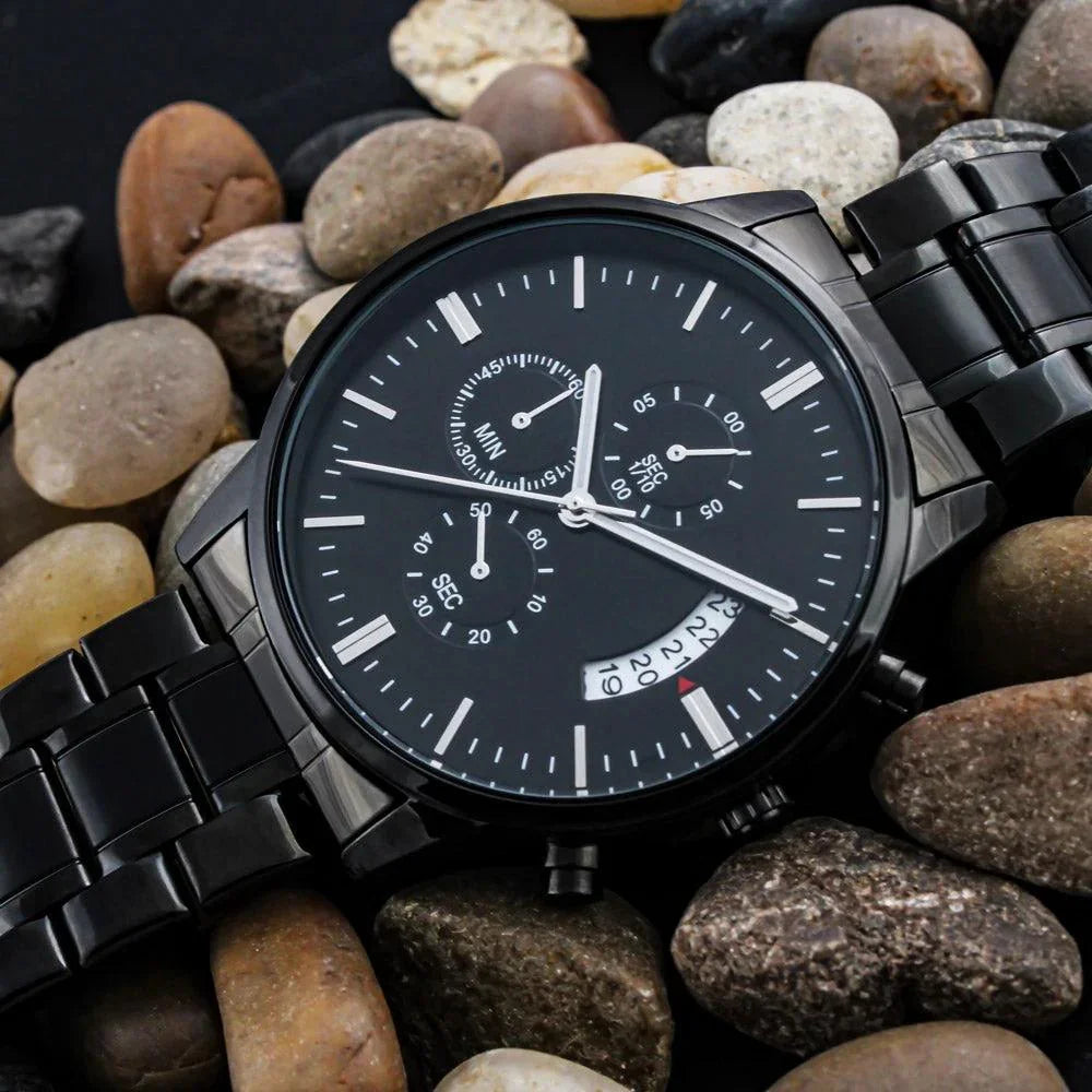 To My Amazing Dad Chronograph Watch Gift | Meaningful Father's Day Watch from Son or Daughter - Timepiece with Heartfelt Message | Unique Birthday or Christmas Gift for Dad