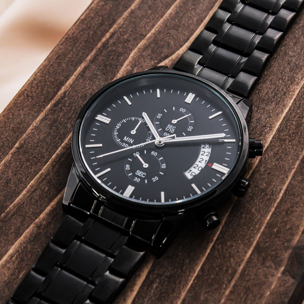 To My Amazing Dad Chronograph Watch Gift | Meaningful Father's Day Watch from Son or Daughter - Timepiece with Heartfelt Message | Unique Birthday or Christmas Gift for Dad - Mallard Moon Gift Shop