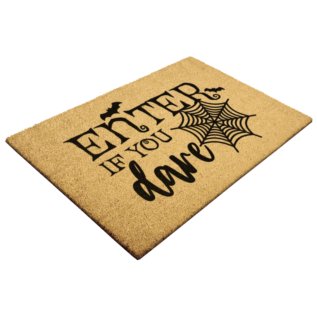 Enter If You Dare Doormat – Spooky Halloween Outdoor Coir Mat Décor