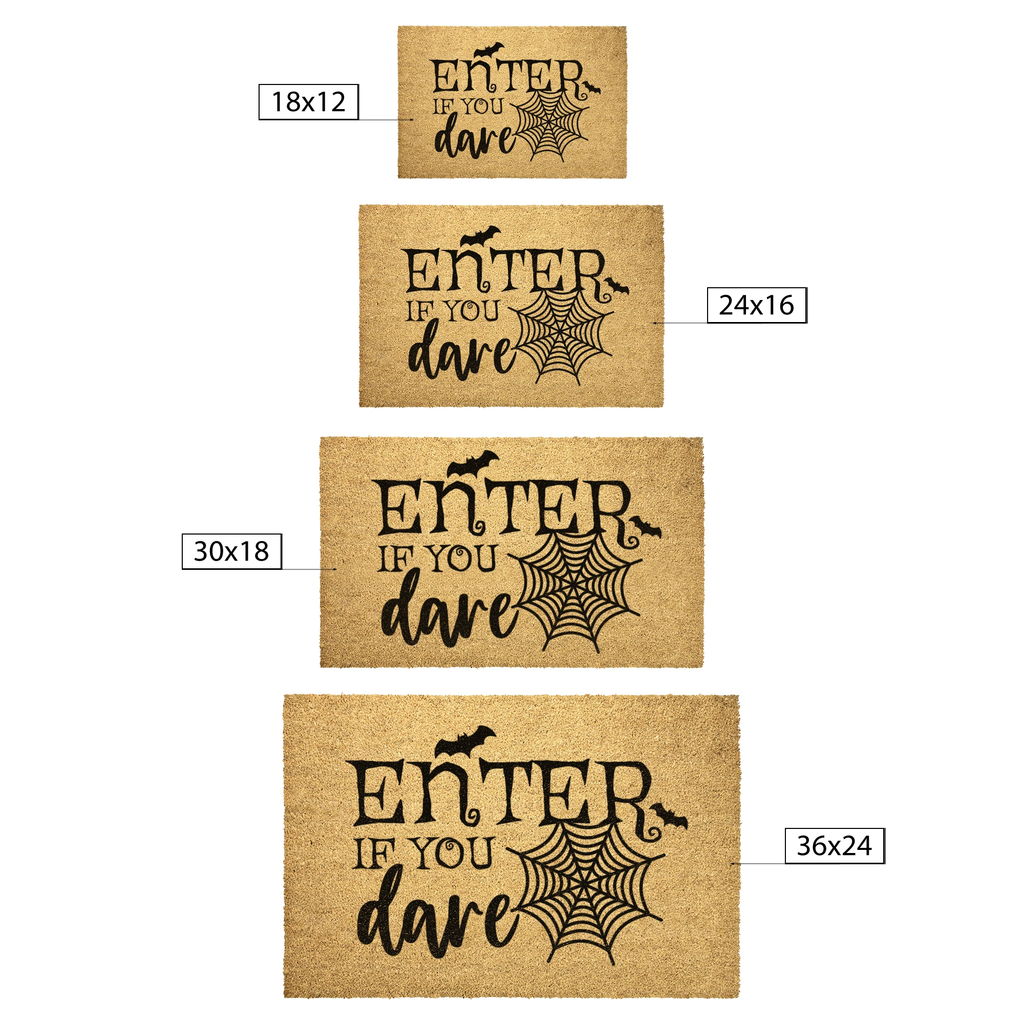 Enter If You Dare Doormat – Spooky Halloween Outdoor Coir Mat Décor