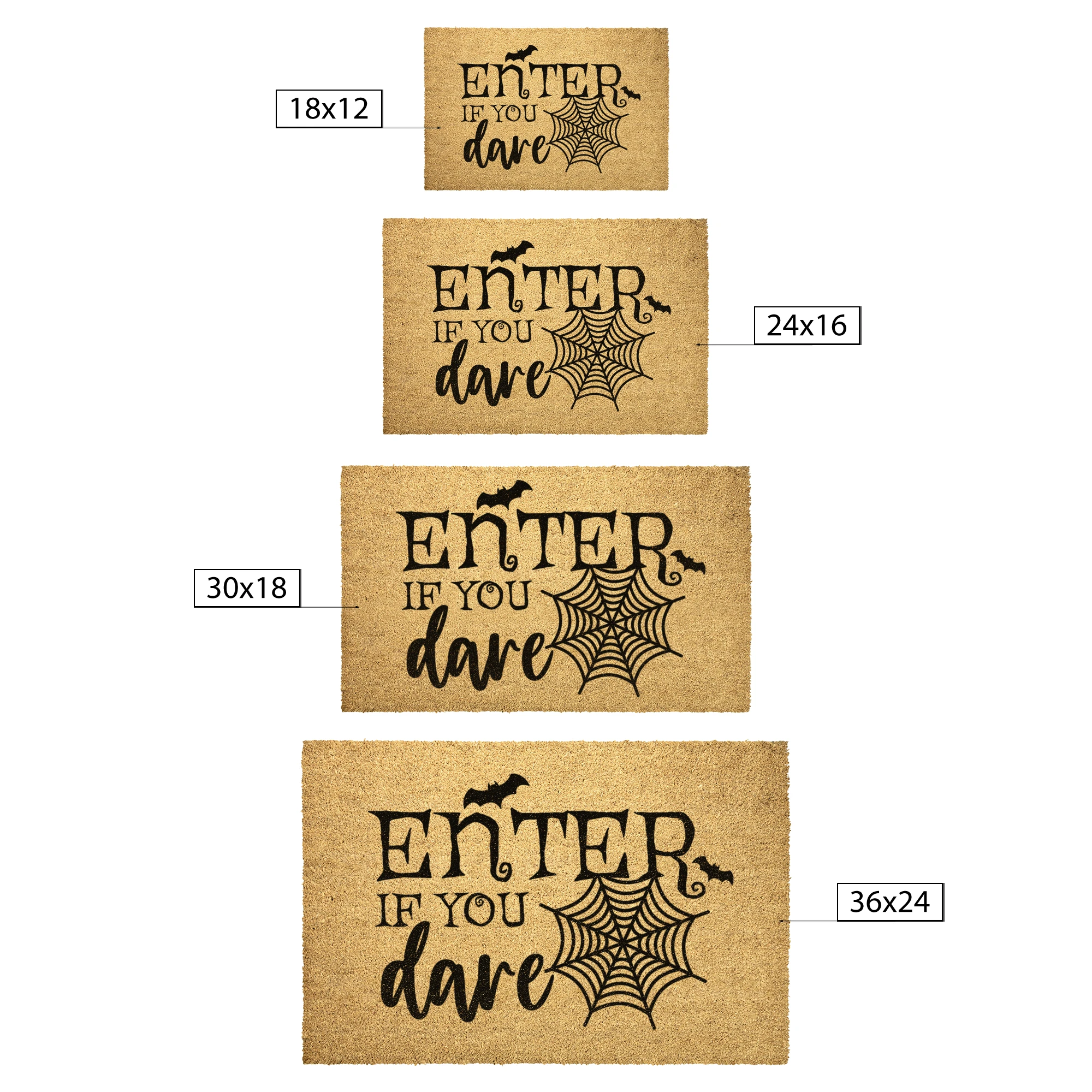 Enter If You Dare Doormat – Spooky Halloween Outdoor Coir Mat Décor